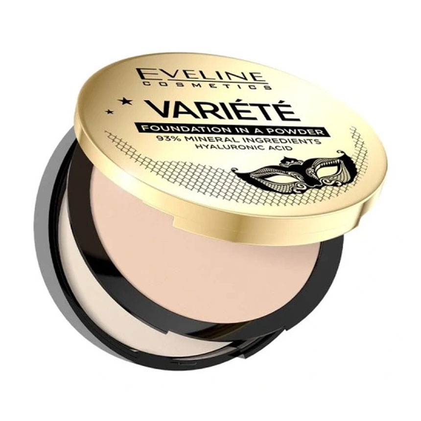 Мінеральна компактна пудра для обличчя Eveline Cosmetics Variete 01 Light, 8 г